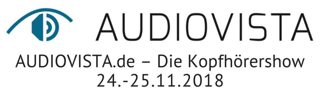 Audiovista Kophörer Messe 2018 Logo mit Datum