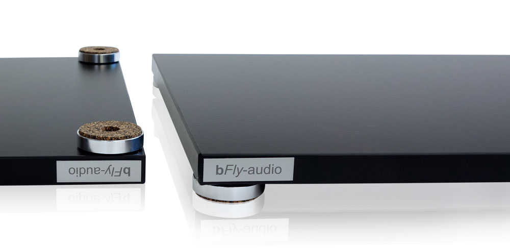 bFly-audio Flat Line plus. HiFi-Basen für Plattenspieler, CD-Spieler, Verstärker und mehr