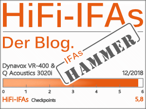 Dynavox VR-400 mit Q-Acoustics 3020i Test Ergebnis 5,8 von 6,0 Punkten, HiFi-IFAs-Highlight