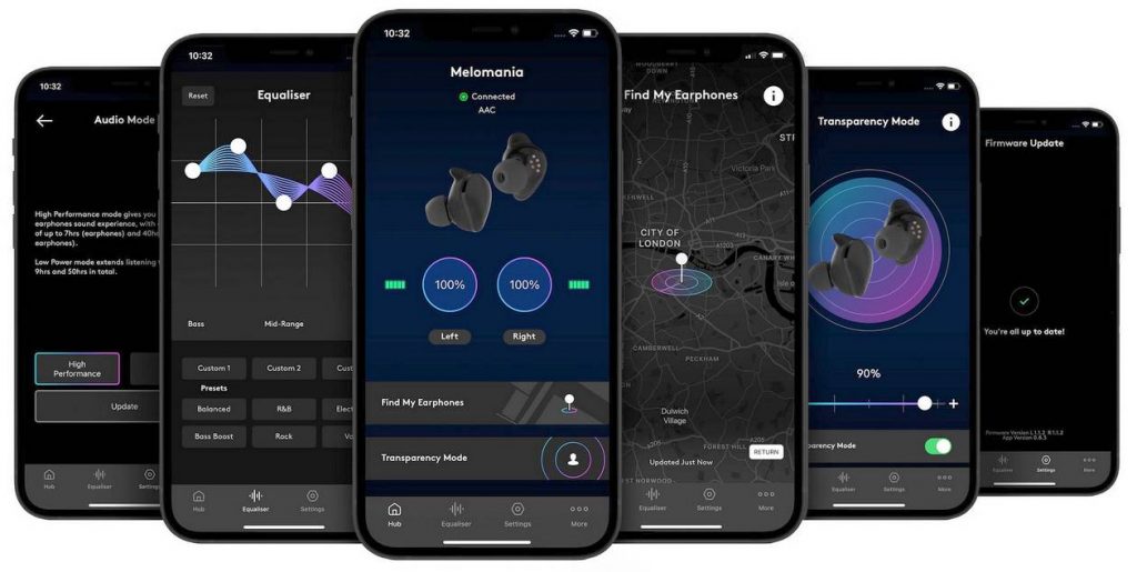 Die App des neuen In-Ear-Kopfhörer Cambridge Audio Melomania Touch mit Bluetooth
