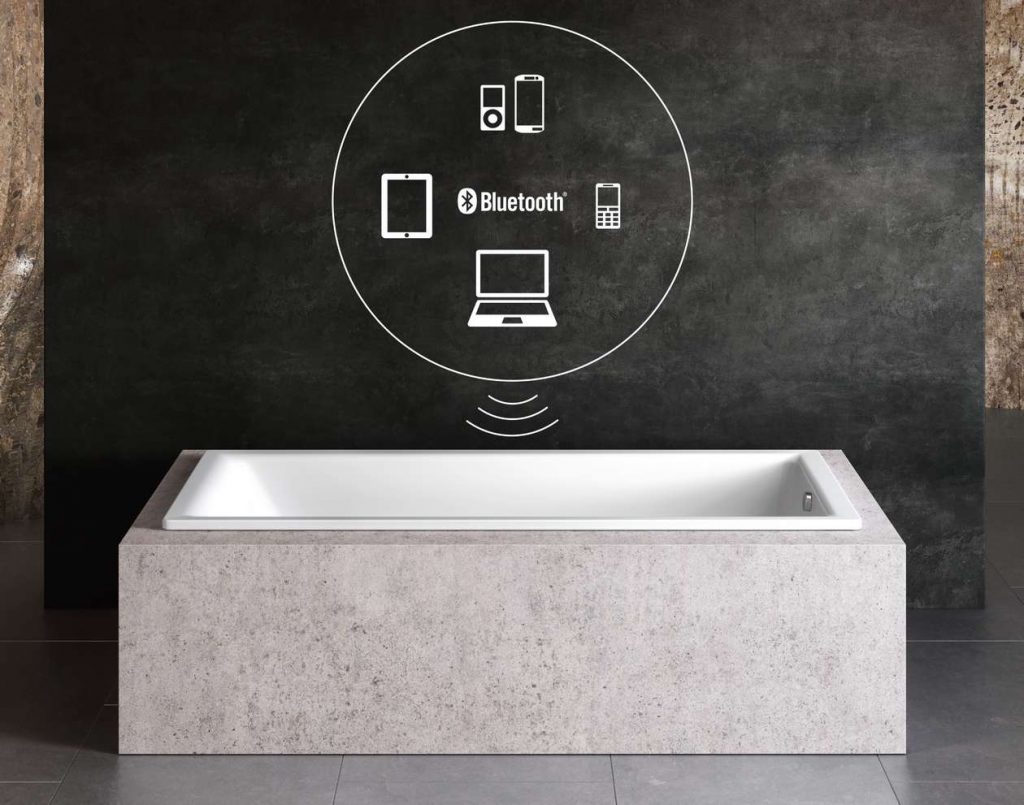 Neu: Musik in der Badewanne mit KALDEWEI. Mit Wand-Einbau-Lautsprecher und Bluetooth