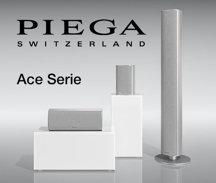 Im Bild die neuen HiFi- und Surround-Lautsprecher "Ace" von Piega