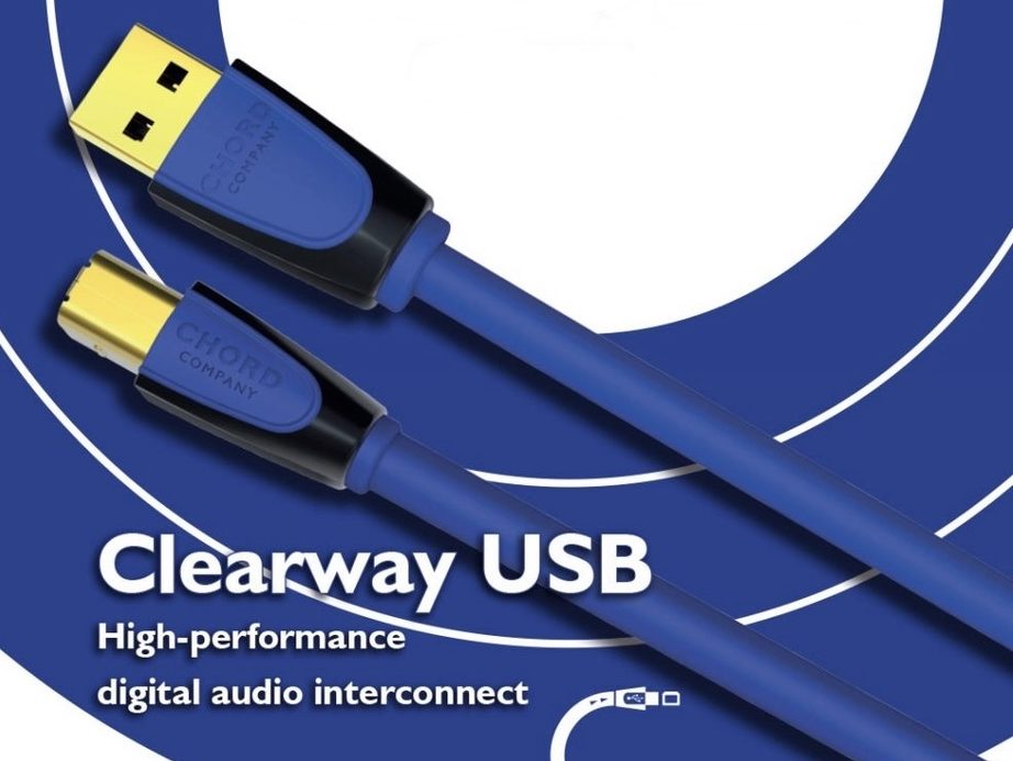 Im Bild die neuen HiFi USB-Kabel Chord Clearway